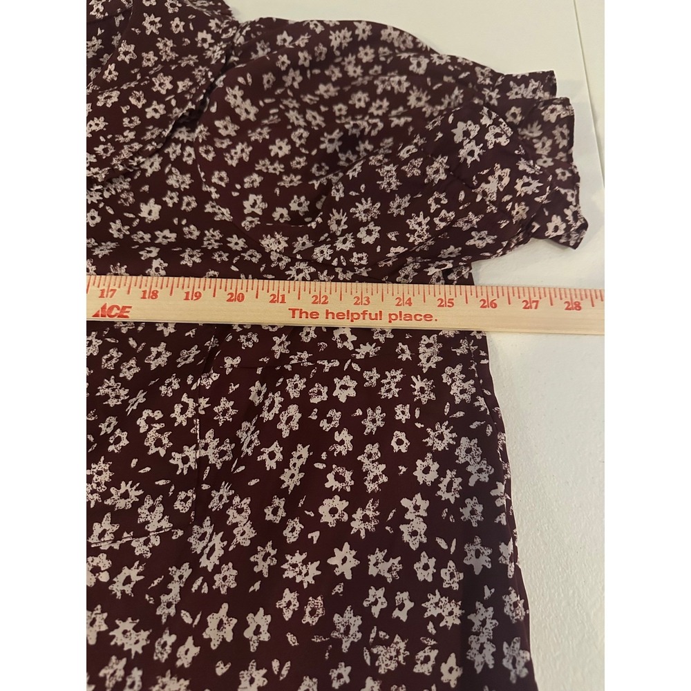 PILCRO The Keira Blouse Sz 2X Ditsy Floral Peter Pan Collar Ruffle Puff Sleeve - Picture 7 of 13